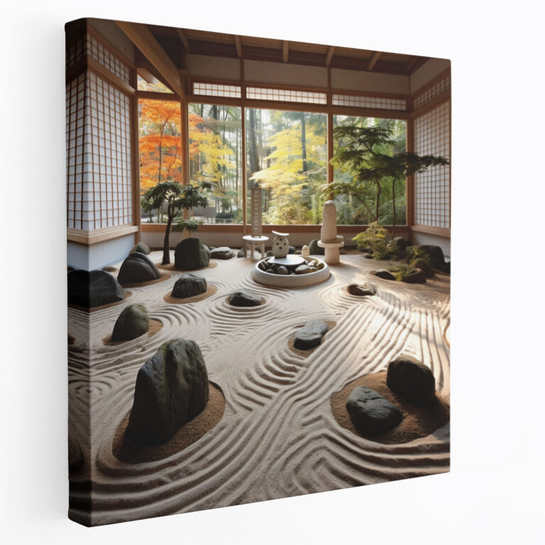 Zen Bahçesi Kanvas Tablo - Zen Zen Bahçesi Duvar Dekorasyonu