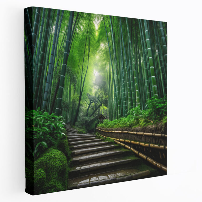 Zen Bambu Ormanı Duvar Sanatı - Ev Dekorasyonu Duvar Süsleme
