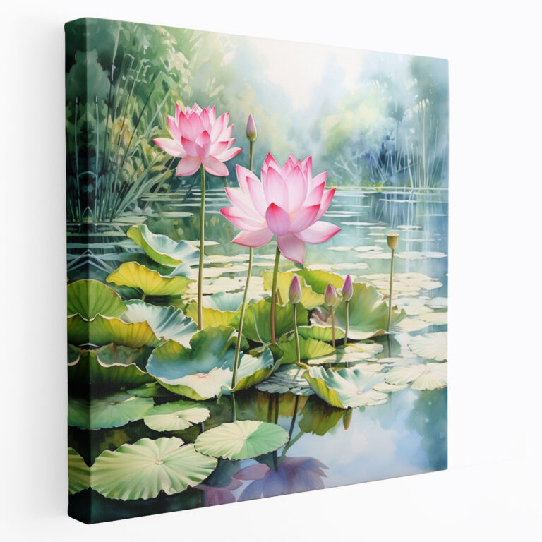 Zen Lotus Kanvas Tablo - Ev Dekorasyonu Huzur Veren