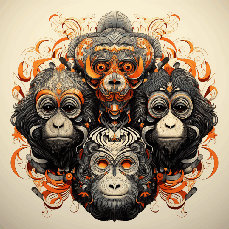 3 Monkey Glass Print - 3 Monkey, Home Decoration, Wall Decoration, Glass Wall Art