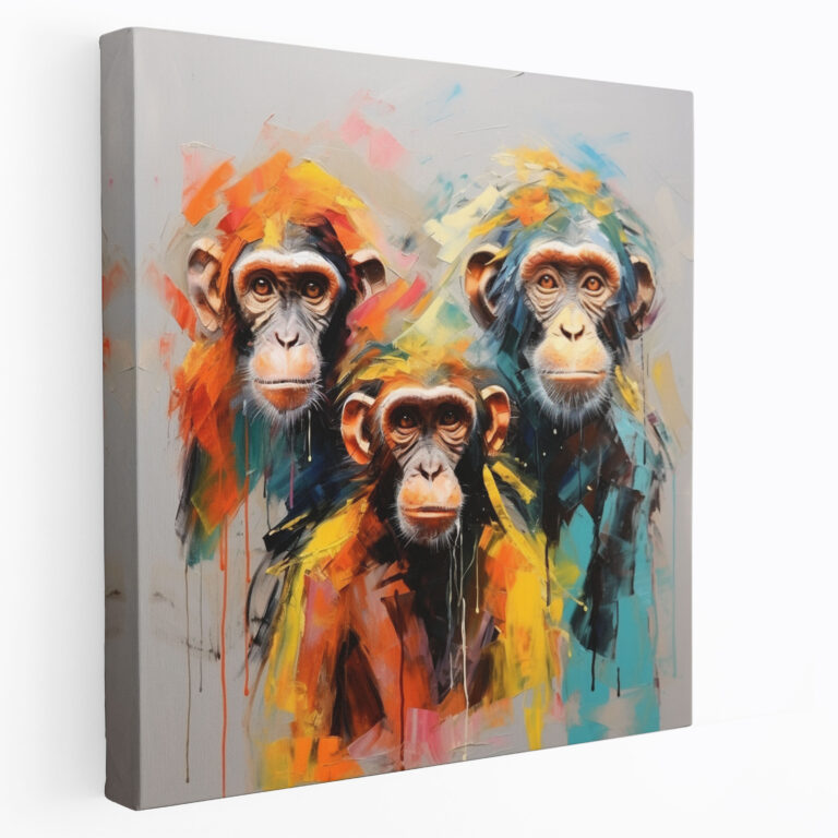 3 Monkey Wall Decoration - 3 Monkey, Home Decoration, Artistic Elegance, Wall Art
