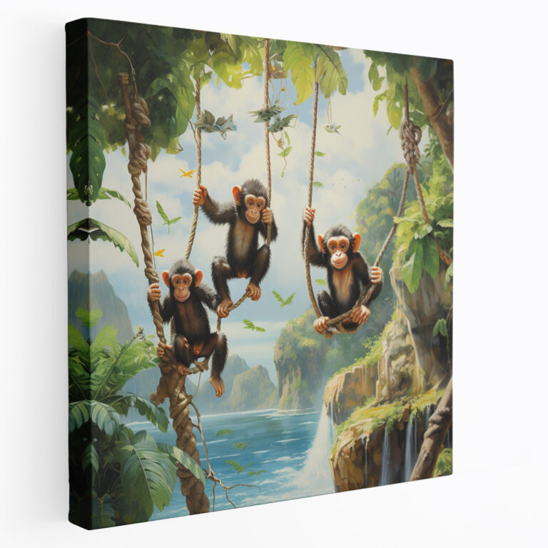 Tropical 3 Monkey Canvas Print - 3 Monkey, Canvas Print, Tropical, Wall Art