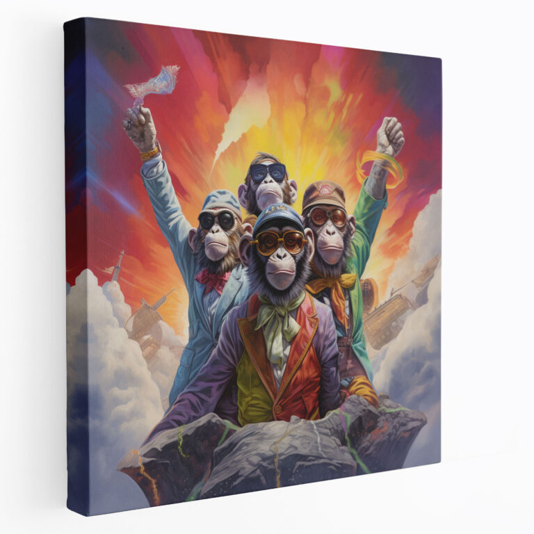 Motivational 3 Monkey Canvas Print - 3 Monkey, Canvas, Canvas Wall Art, 3 Monkey