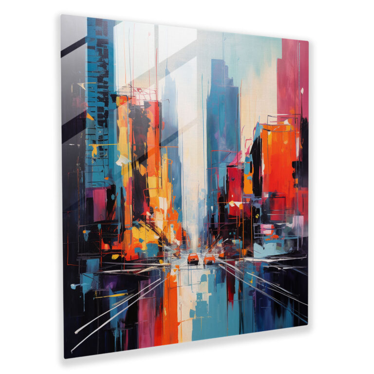 Urban Rhapsody Glass Wall Art Decoration