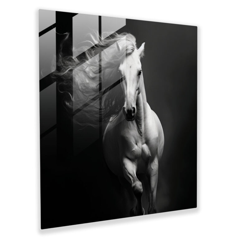 Majestic Equine Portrait Glass Wall Art Decor