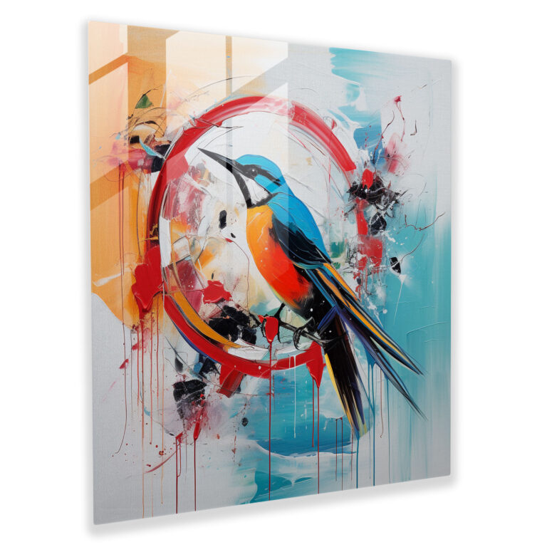 Artistic Reflections Glass Print: Abstract Expressionism on Glass Wall Art