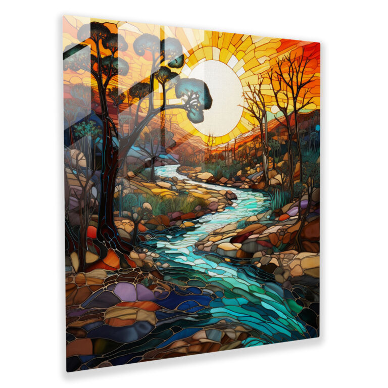 Indigenous Artist Glass Wall Art - Aboriginal, Modern Art, Glass Wall Art, Wall Decoration