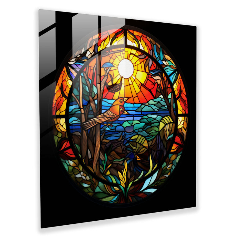 Aboriginal Inspired Stained Glass Print - Aboriginal, Home Decoration, Modern Art, Wall Decoration