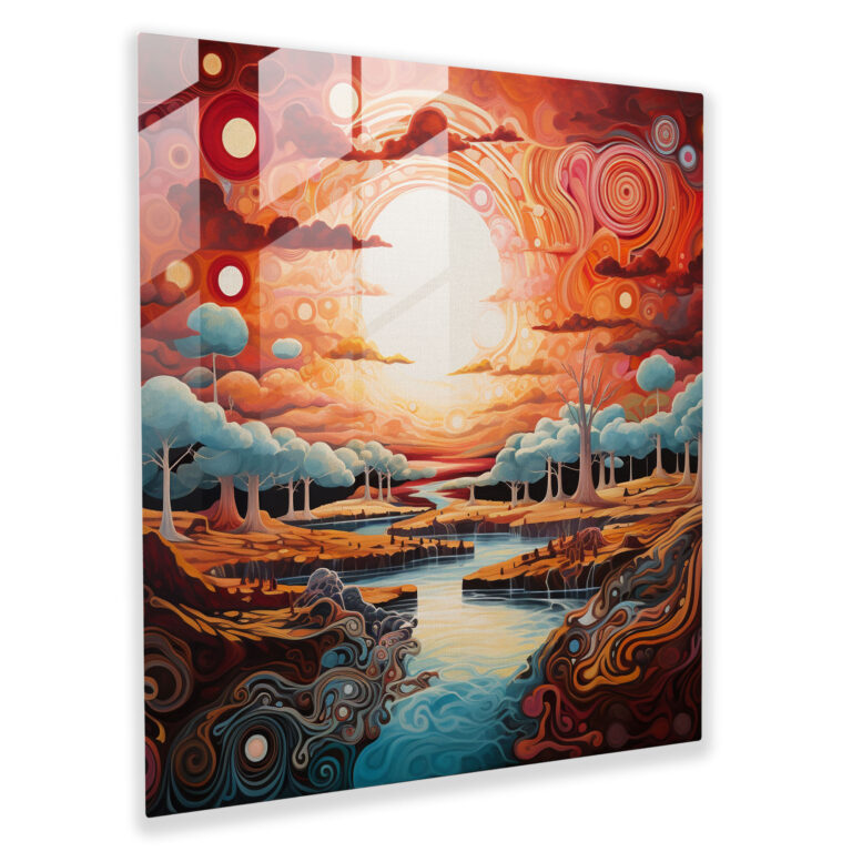 Dreamtime Stories Glass Print - Aboriginal, Aboriginal, Contemporary Abstract Artwork, Glass Print
