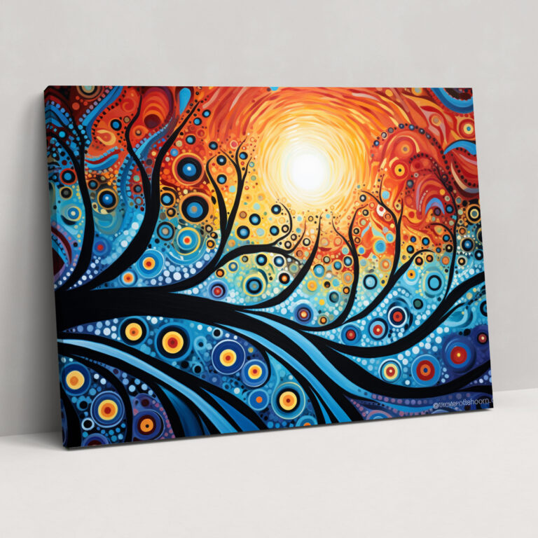 Aboriginal Wall Art: Vibrant Abstract Energy - Aborginal, Aboriginal, Energy, Aboriginal Culture