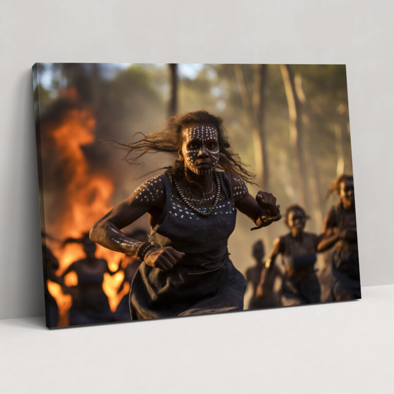 Aboriginal Canvas Print - Capture Of Ceremonial Dance - Aborginal, Home Decoration, Wall Art, Rituals