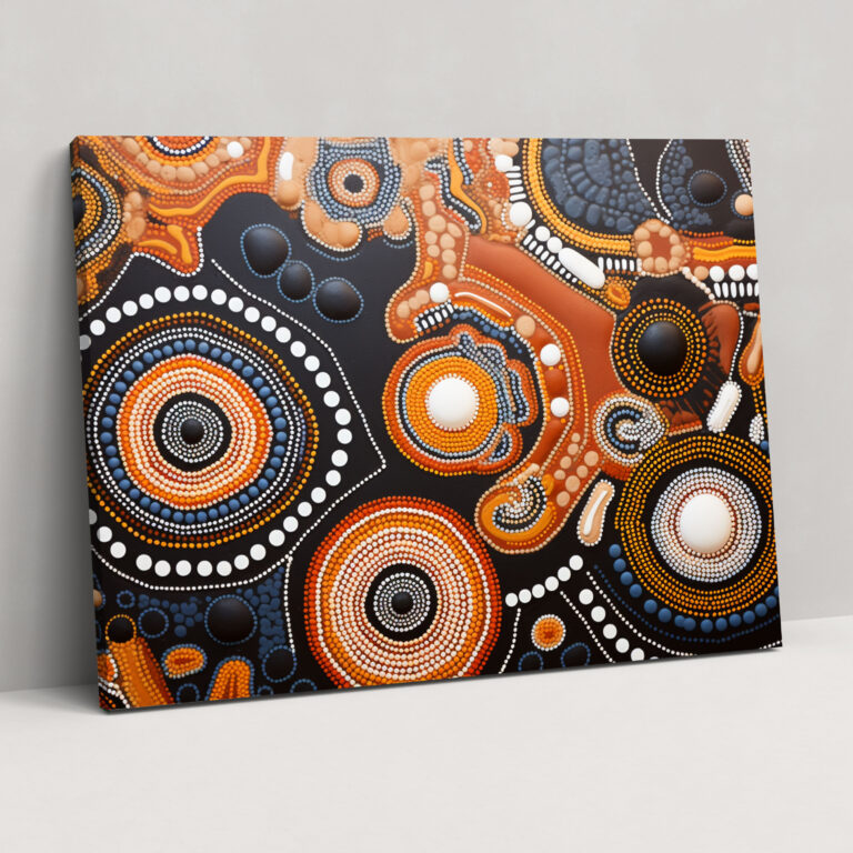 Aboriginal Canvas Print: Fusion Of Tradition - Aborginal, Canvas Print, Wall Decoration, Fusion Of Tradition