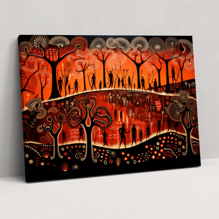 Aboriginal Heritage Canvas Print - Aborginal, Home Decoration, Ancestral Connections, Wall Decoration