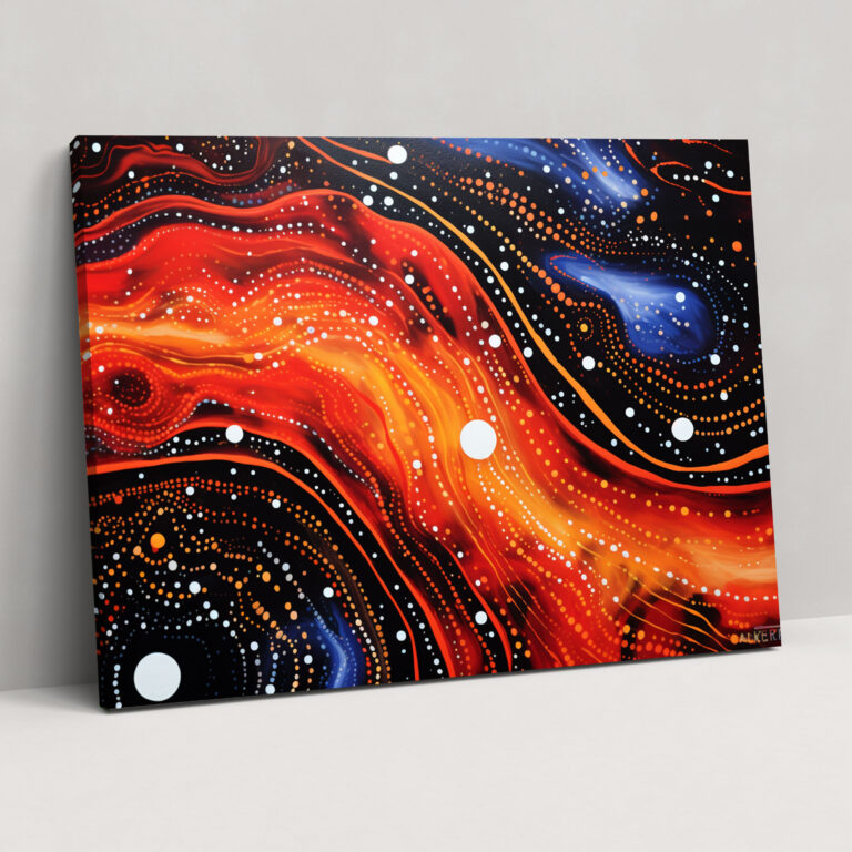 Aboriginal Dreamtime Wall Art - Aborginal, Acrylic Painting, Dreamtime, Canvas Print