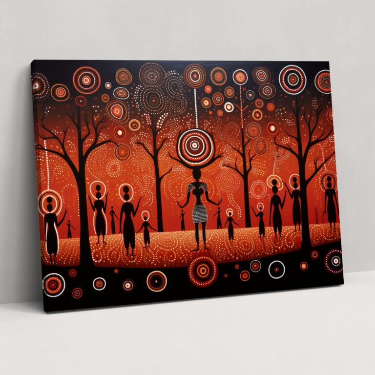 Aboriginal Totem Wall Art - Aborginal, Symbols, Wall Art, Canvas Wall Art