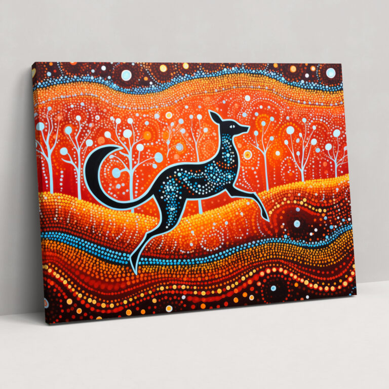 Aboriginal Dot Painting Canvas Print - Aborginal, Canvas, Indigenous Art, Outback
