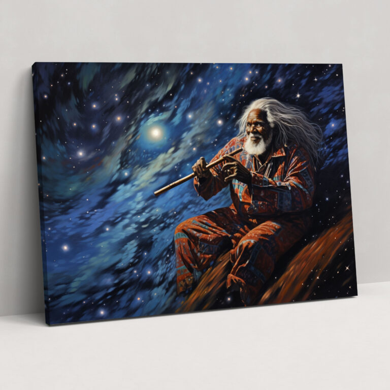 Aboriginal Elder Wall Art - Aborginal, Didgeridoo, Wall Art, Home Decoration