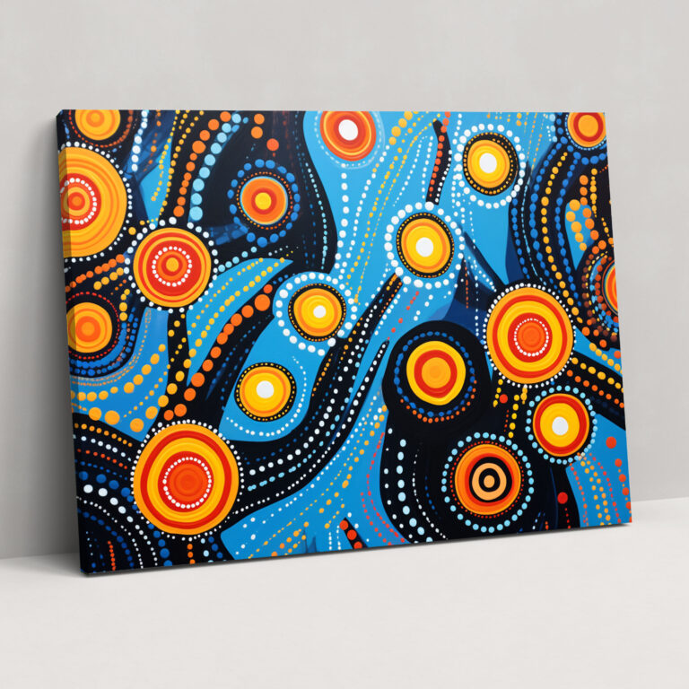 Aboriginal Geometric Wall Art - Aborginal, Canvas Wall Art, Canvas Print, Contemporary Artwork