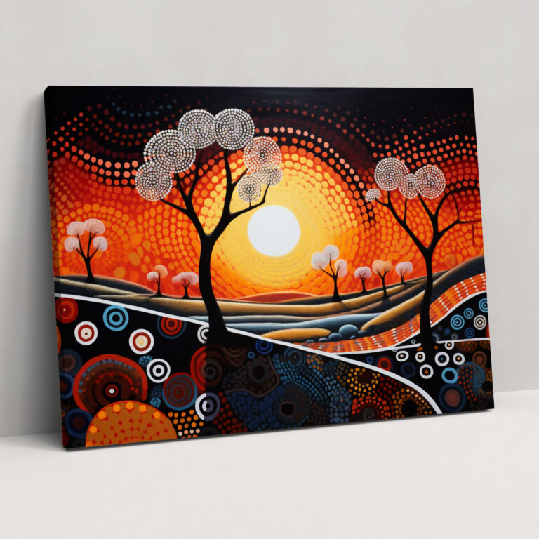 Aboriginal Dreamtime Landscape Wall Art - Aborginal, Wall Decoration, Aboriginal, Wall Art