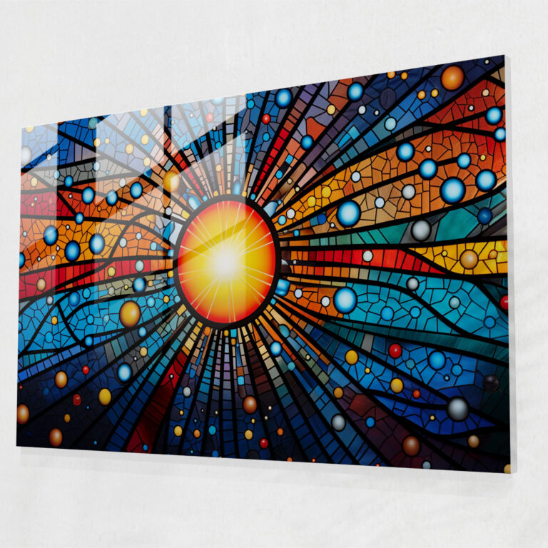 Aboriginal Dot Glass Print - Aborginal, Modern Art, Glass Print, Kaleidoscope