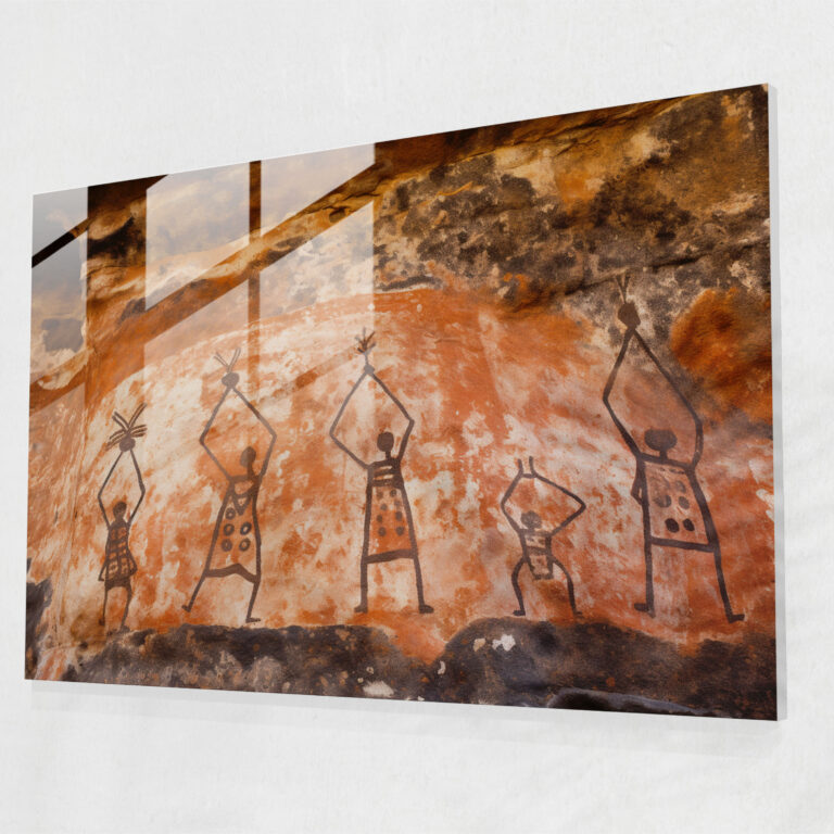 Contemporary Aboriginal Rock Art Glass Print - Aborginal, Glass Print, Modern Art, Aboriginal