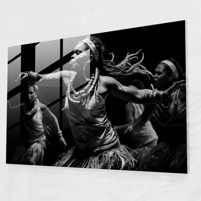 Indigenous Aboriginal Dance Glass Print - Aborginal, Glass Art, Captivating Piece, Indigenous Dance