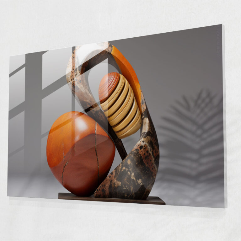 Contemporary Aboriginal Sculpture Glass Print - Aborginal, Contemporary Sculpture, Evolution, Modern Art