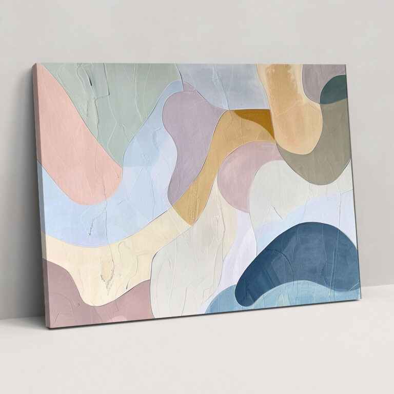 Abstract Art Wall Decoration - Pastel Organic Shapes - Abstract Art, Wall Decoration, Abstract Art, Home Decoration
