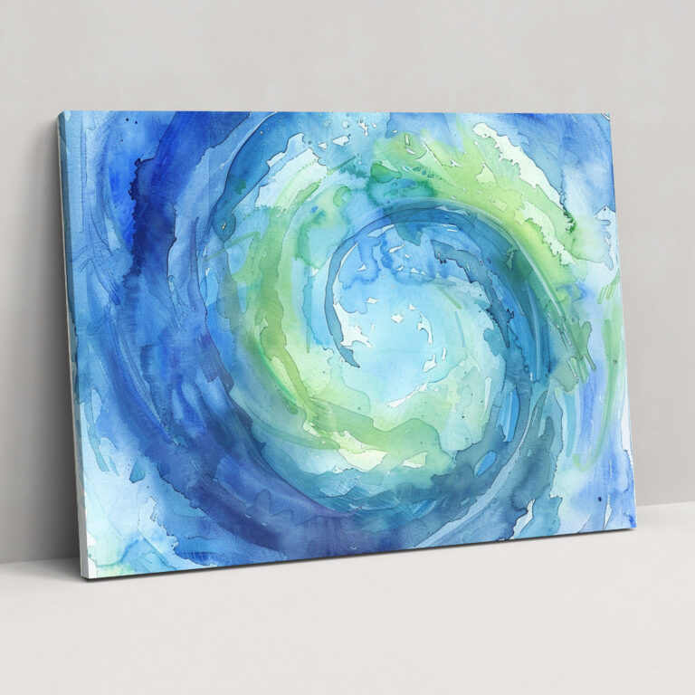 Abstract Art Wall Art - Swirling Watercolor Design - Abstract Art, Home Decoration, Canvas Wall Art, Wall Art