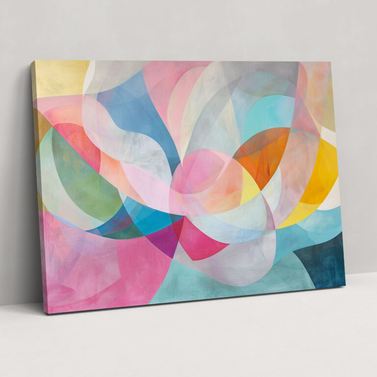 Whimsical Abstract Art Canvas Print - Abstract Art, Wall Art, Wall Decoration, Canvas
