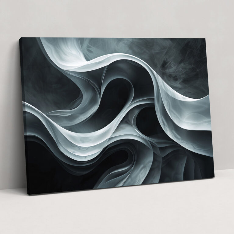 Monochromatic Abstract Art Wall Art - Abstract Art, Canvas, Home Decoration, Sophisticated Decor