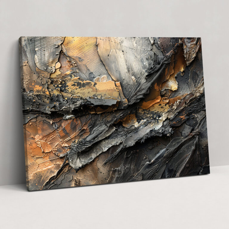 Metallic Abstract Art Canvas Print - Abstract Art, Home Decoration, Metallic Accents, Wall Decoration