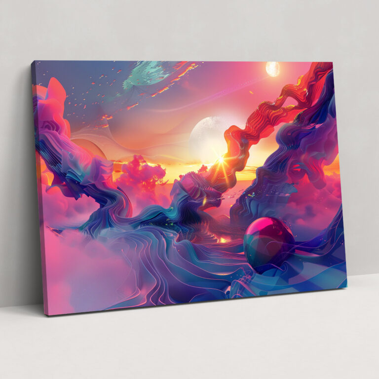 Futuristic Abstract Art Wall Art - Abstract Art, Canvas, Wall Decoration, Wall Art