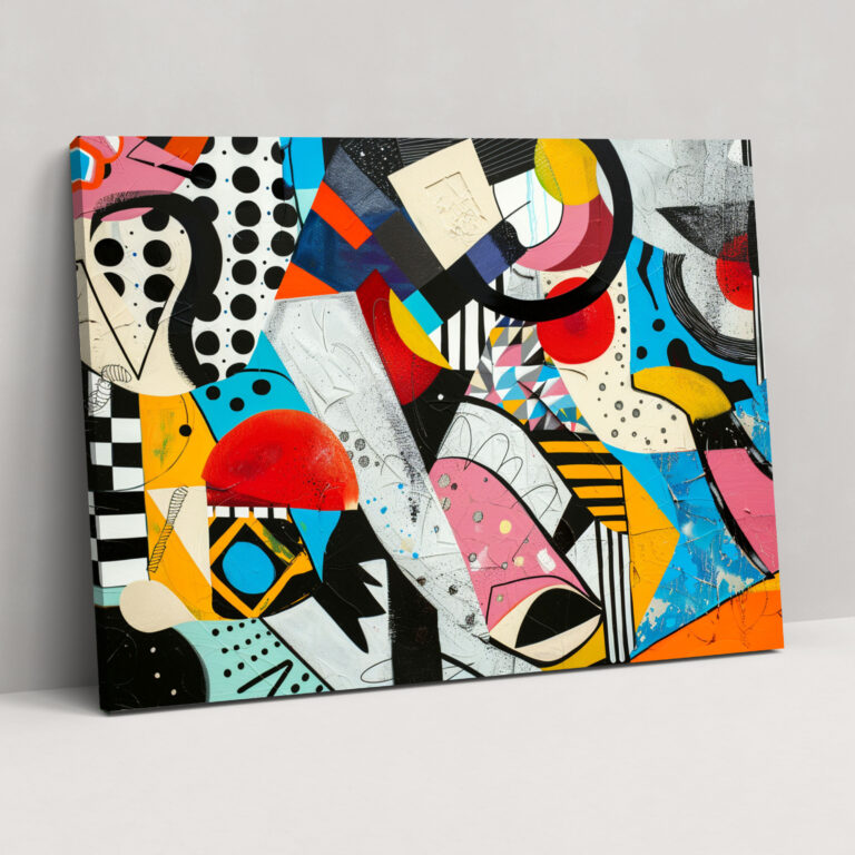 Playful Shapes Abstract Art Canvas Print - Abstract Art, Canvas, Wall Art, Canvas Wall Art