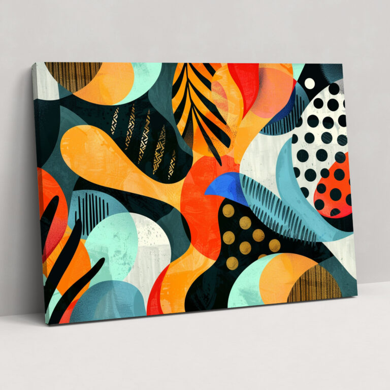 Nature-Inspired Whimsical Shapes Wall Decoration - Abstract Art, Canvas, Wall Decoration, Home Decoration