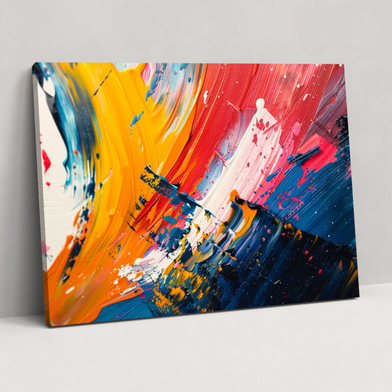 Expressive Brush Strokes Wall Art - Abstract Art, Canvas Wall Art, Wall Art, Home Decoration