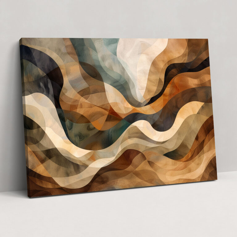Organic Shapes Earth Tones Canvas Print - Abstract Art, Abstract Art, Canvas, Home Decoration