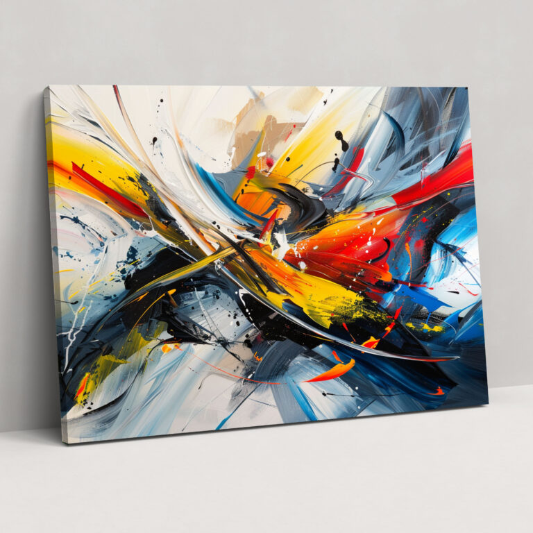 Abstract Art Canvas Print - Abstract Art, Brush Stroke Art, Abstract Art, Dynamic Art