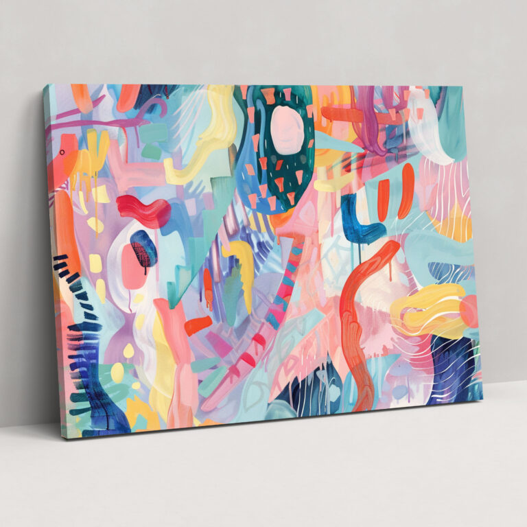 Whimsical Abstract Art Wall Art - Abstract Art, Wall Art, Canvas, Home Decoration