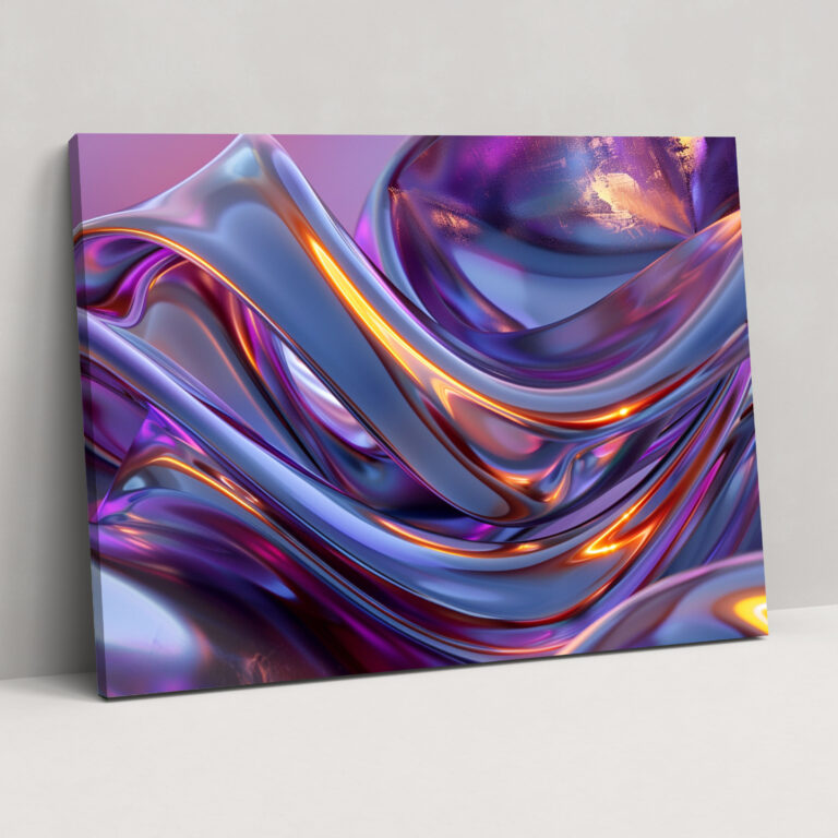 Metallic Abstract Art Wall Art - Abstract Art, Wall Art, Home Decoration, Canvas