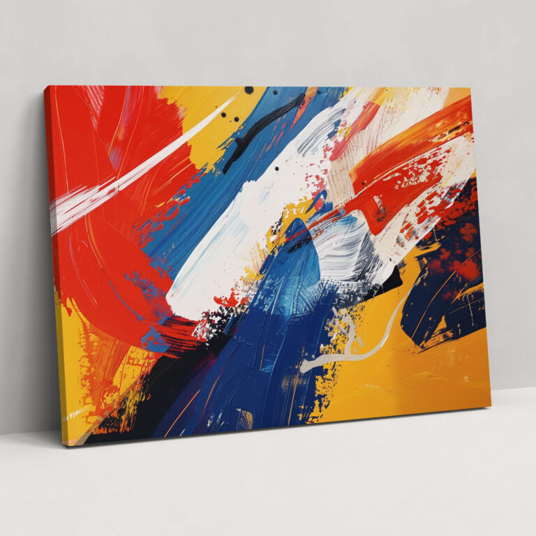 Primary Colors Abstract Art Wall Decoration - Abstract Art, Canvas Wall Art, Wall Decoration, Abstract Art