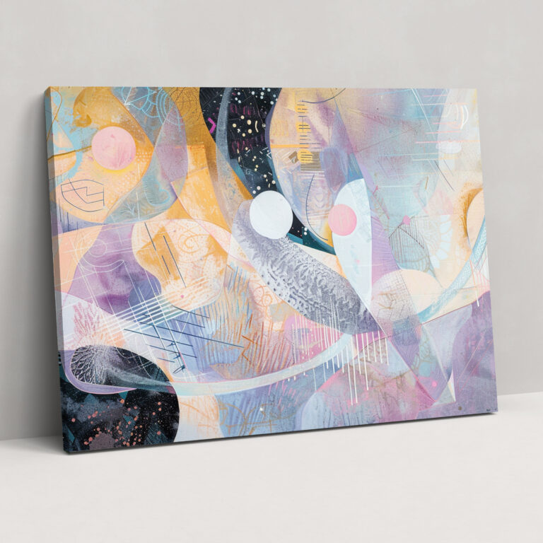 Whimsical Shapes Abstract Art Wall Art - Abstract Art, Home Decoration, Canvas, Wall Art