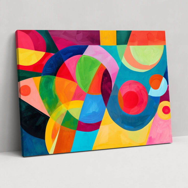 Playful Shapes Abstract Art Canvas Print - Abstract Art, Canvas Wall Art, Wall Art, Canvas