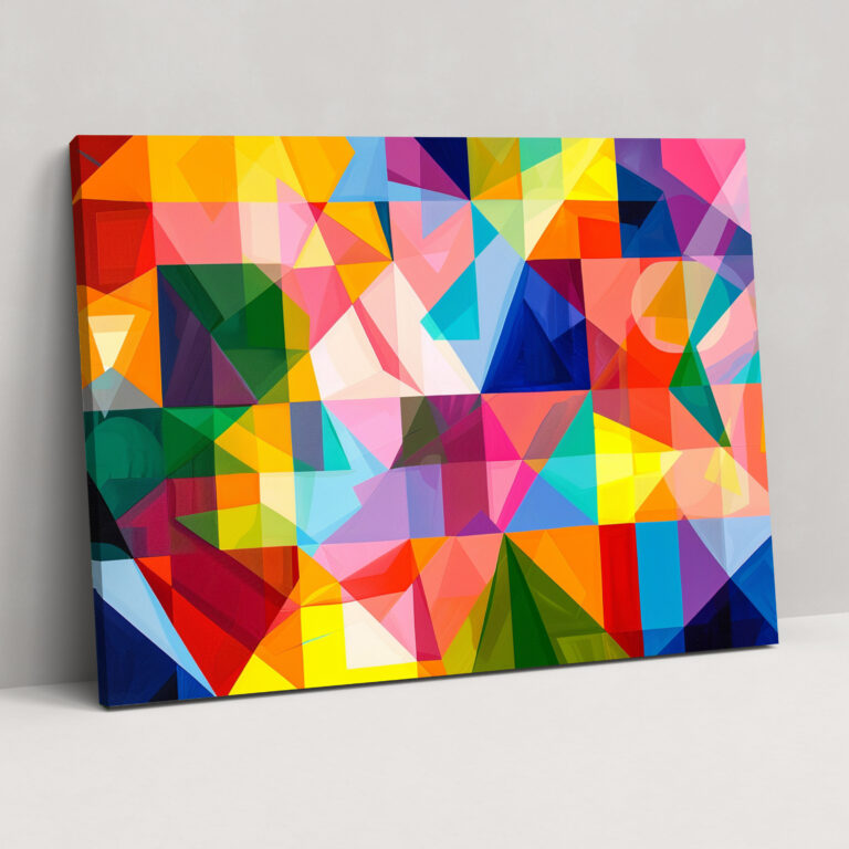 Vibrant Geometric Abstract Art Wall Decoration - Abstract Art, Canvas Wall Art, Abstract Art, Wall Decoration