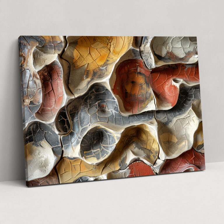 Earth Tones Organic Abstract Art Wall Decoration - Abstract Art, Home Decoration, Canvas Wall Art, Wall Decoration