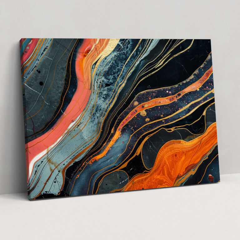 Fluid Lines Abstract Art Wall Decoration - Abstract Art, Abstract Art, Canvas, Canvas Wall Art