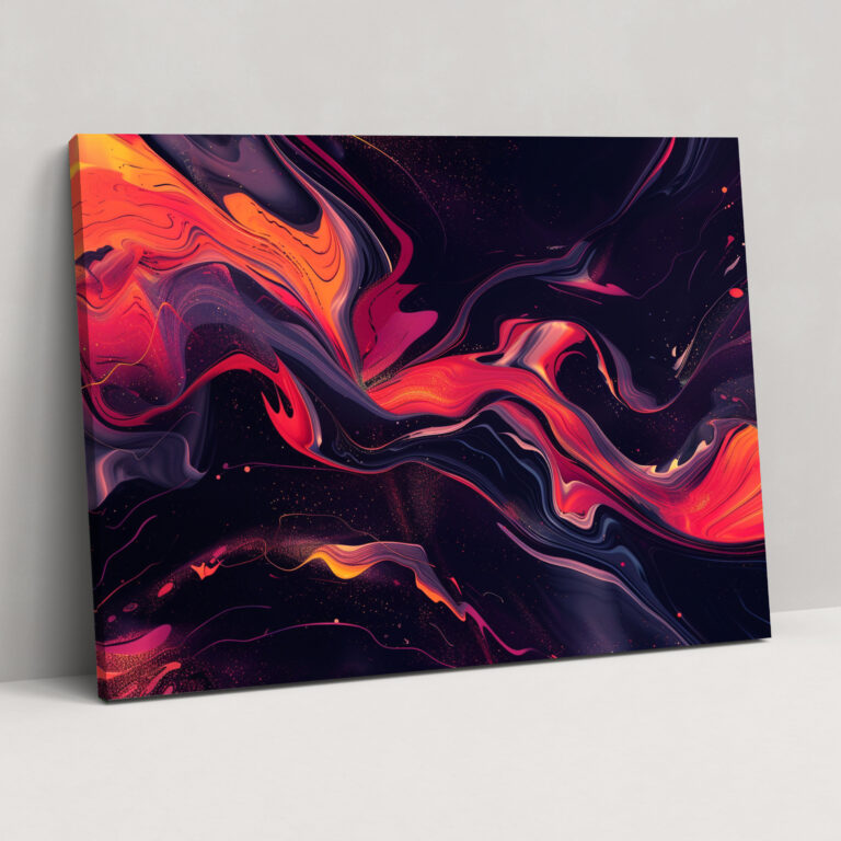 Fluid Lines Abstract Art Wall Art - Abstract Art, Wall Decoration, Home Decoration, Canvas Wall Art