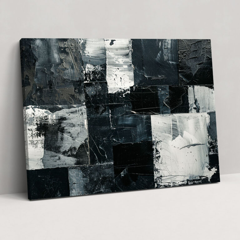 Textures Collage Abstract Art Canvas Print - Abstract Art, Home Decoration, Canvas, Wall Decoration