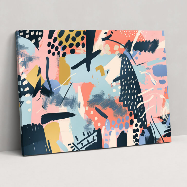 Playful Patterns Abstract Art Wall Art - Abstract Art, Abstract Art, Canvas, Wall Art