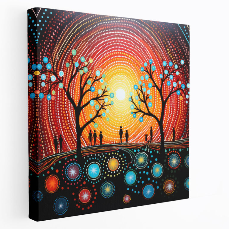 Aboriginal Dreamtime Canvas Print - Aboriginal, Indigenous Art, Wall Decoration, Wall Art